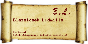 Blazsicsek Ludmilla névjegykártya